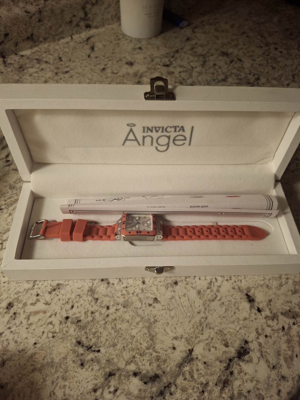 Invicta Angel Women's Orange Silicone Strap Watch